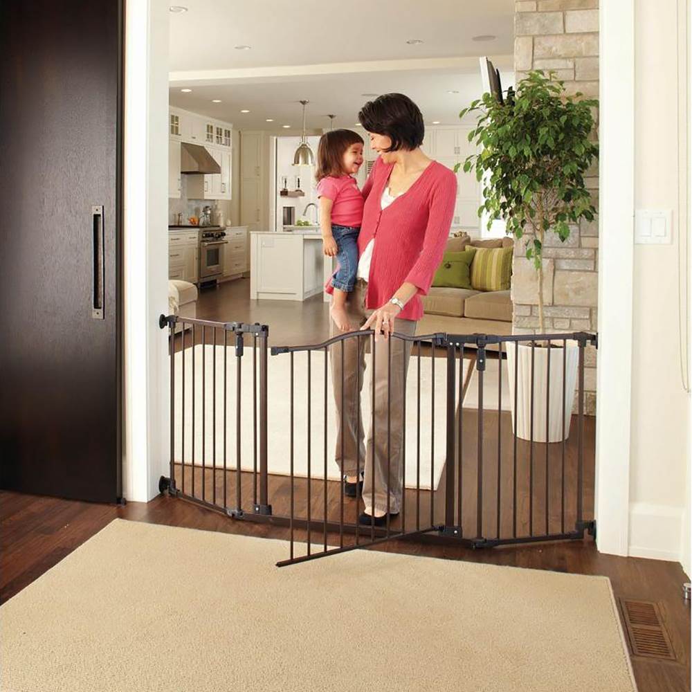 North States Deluxe Decor 38-71" Wide Baby & Pet Metal Gate, Matte Bronze (Used)