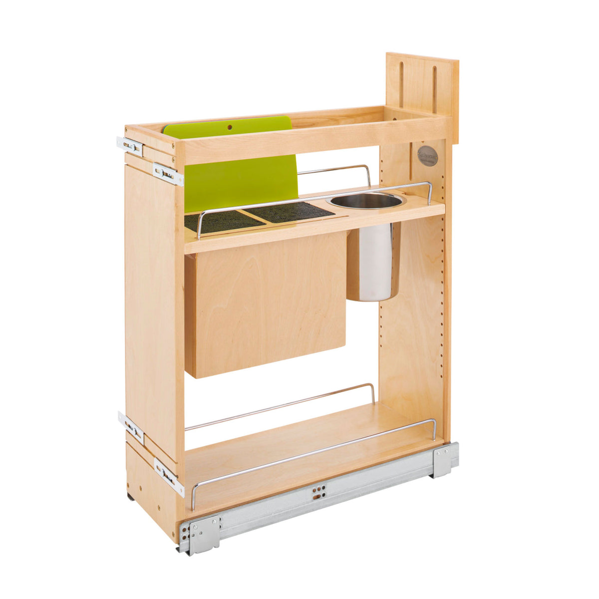Rev-A-Shelf 448KB-BCSC-8C 8" Pullout Cabinet Organizer w/Universal Knife Block