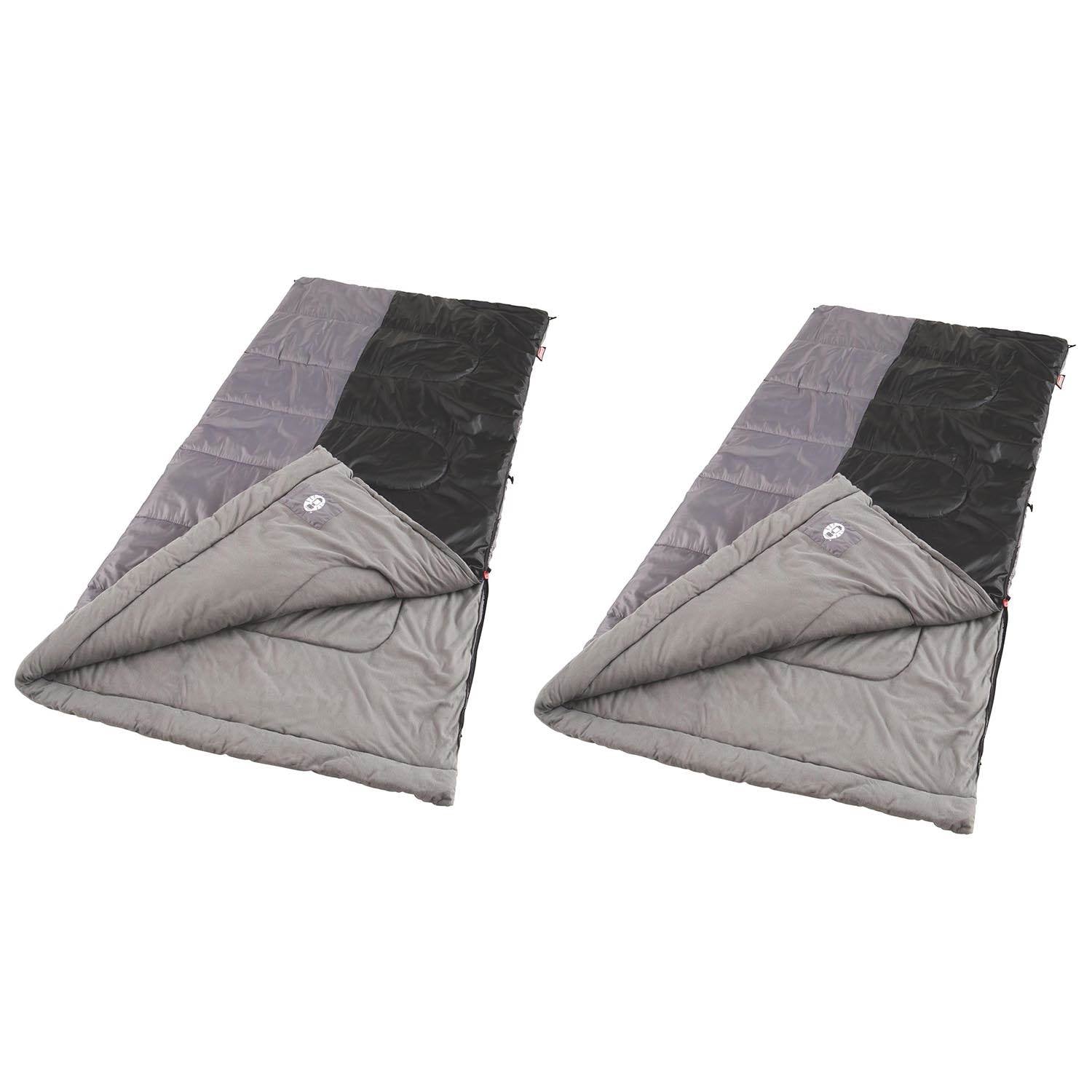 Coleman Biscayne Warm Weather Big and Tall Thermolock Sleeping Bag (2 Pack)