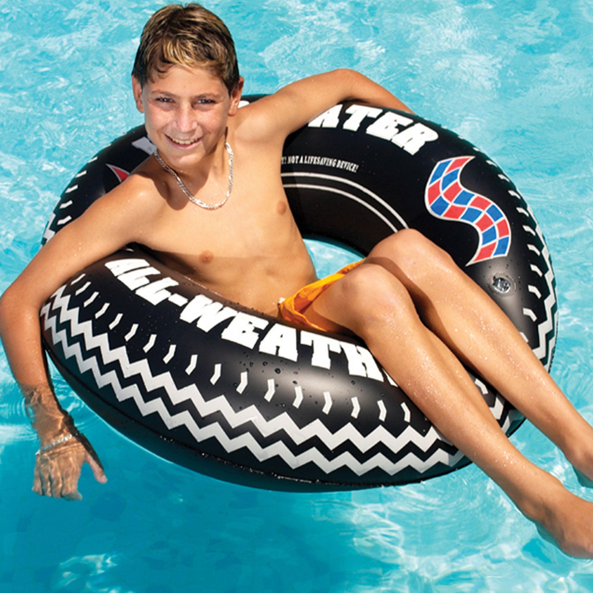 Swimline 9021 36" Inflatable Swimming Pool Floating Tire Tube Ring (Open Box)