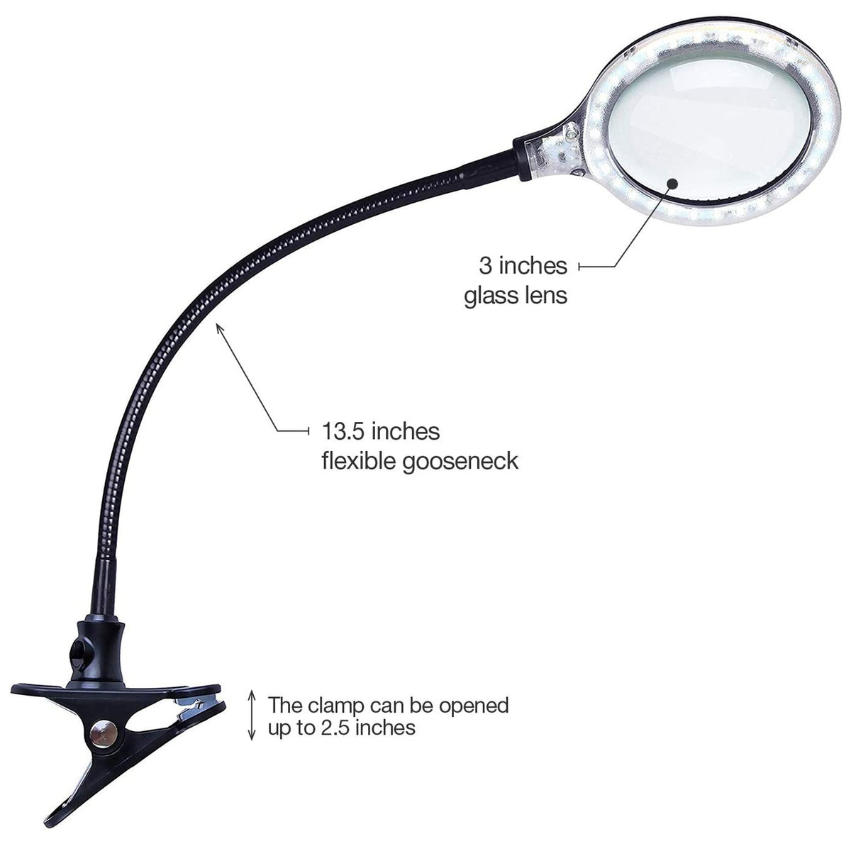 Brightech LightView Flex Magnifying LED Desk Lamp with Flexible Stand (Open Box)