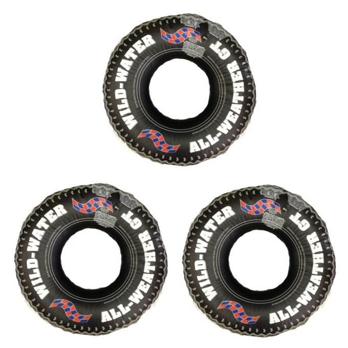3) Swimline 902136" Inflatable Swimming Pool River Lake Floating Tire Tube Rings