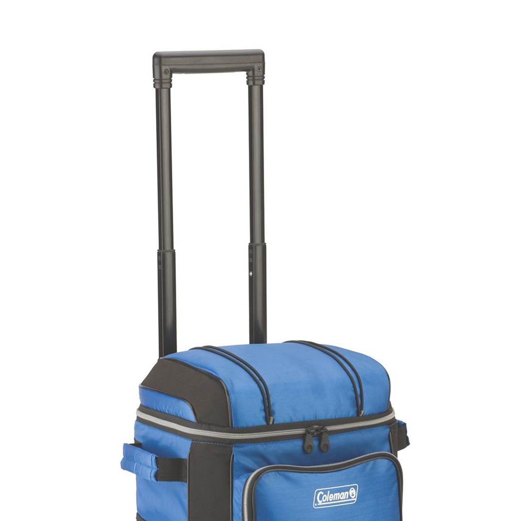 Coleman 42 Can Wheeled Soft-Sided Cooler with Telescoping Handle, Blue (4 Pack)