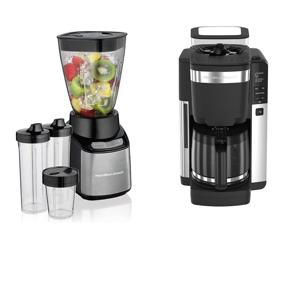 Hamilton Beach 12 Cup Auto Dispensing Coffee Maker w/ Stay or Go Smoothie Mixer