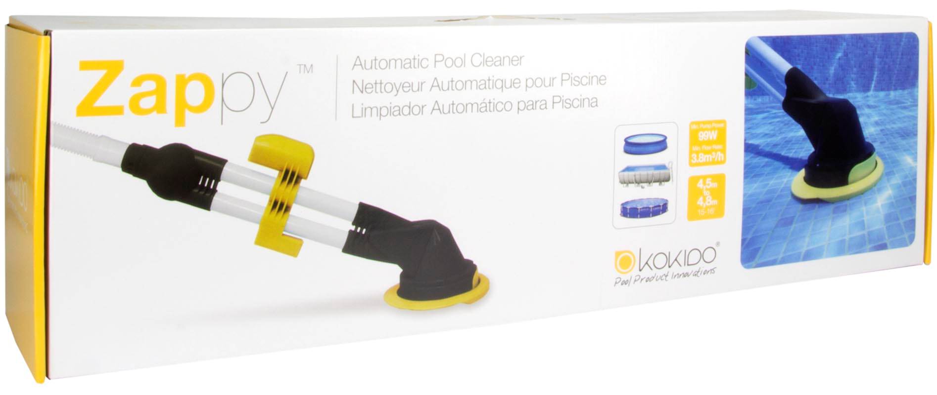Kokido Zappy Automatic Above Ground Swimming Pool Vacuum Cleaner (Open Box)