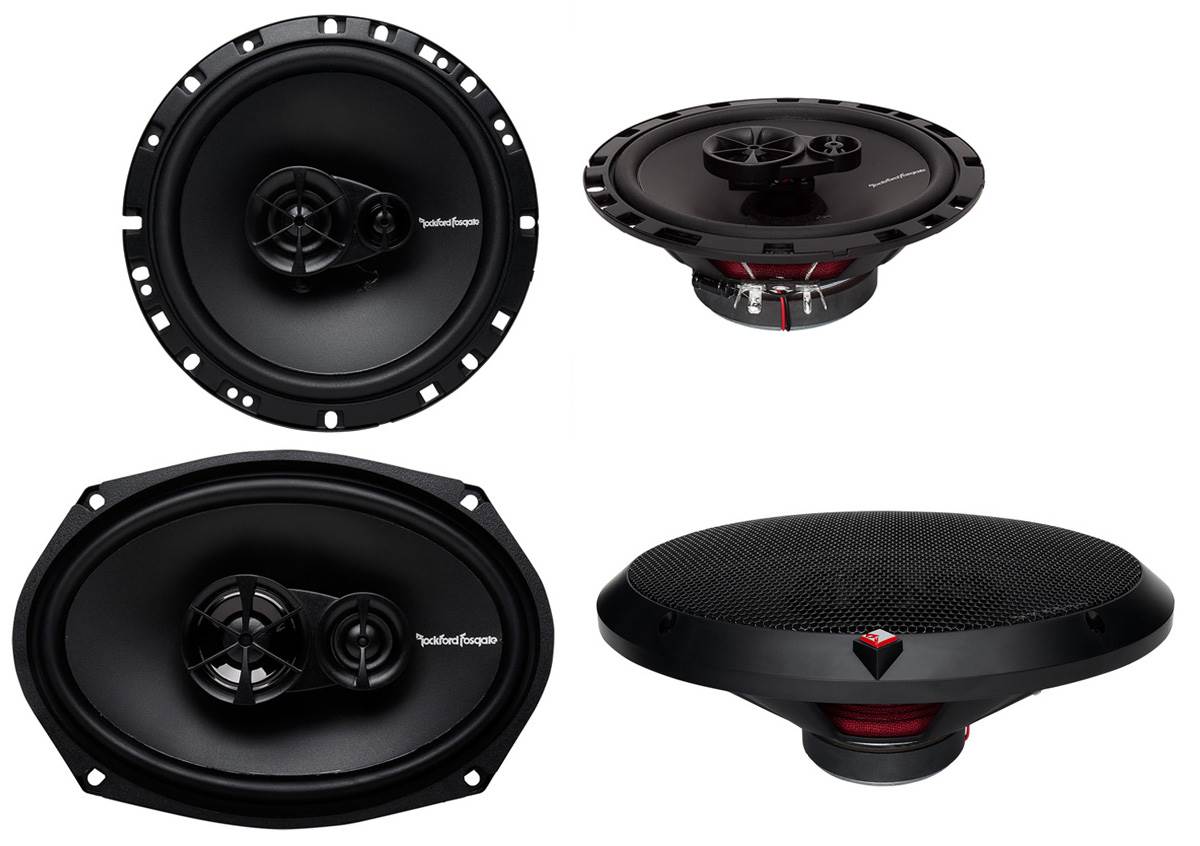 Rockford Fosgate R169X3 6x9" 260W & R165X3 6.5" 3 Way Car Speaker Set, 4 Pack