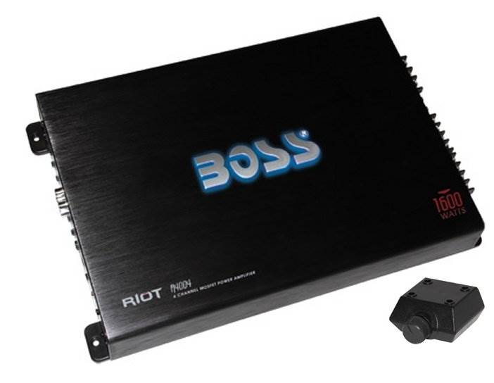 BOSS R4004 1600W 4-Channel Car Audio Power Amplifier w/Remote + 4 Gauge Amp Kit