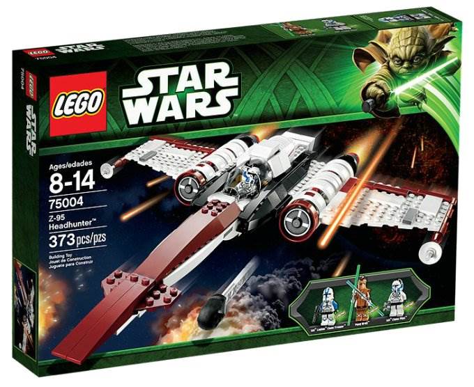 LEGO® Star Wars® Z-95 Headhunter Starfighter Spaceship w/ 3 Minifigures | 75004 + Haden 75027 Heritage 2 Slice Wide Slot Stainless Steel Bread Toaster, Turquoise - VMInnovations