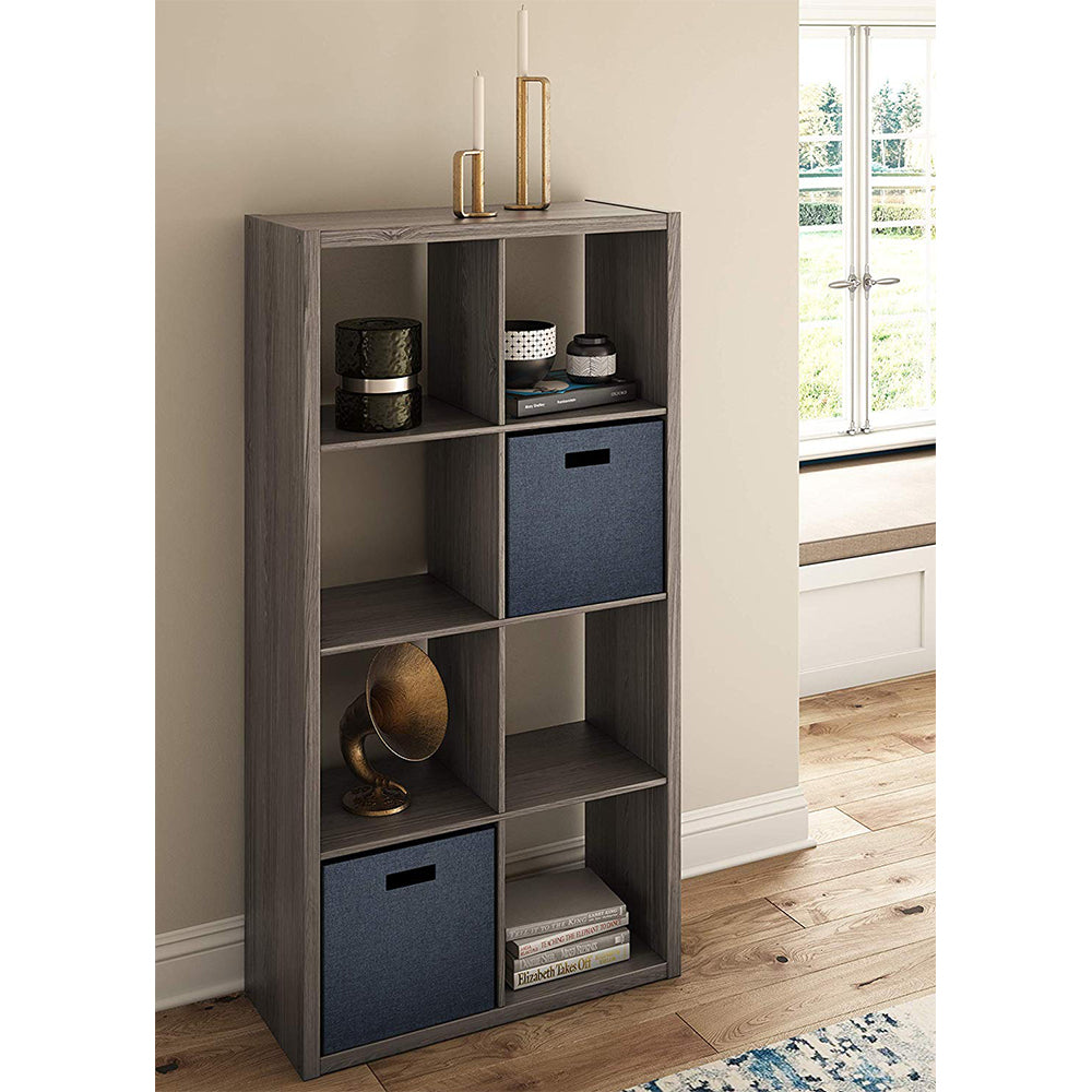 ClosetMaid Bookcase Open Back 8-Cube Storage Organizer, Graphite Gray (Used) - VMInnovations
