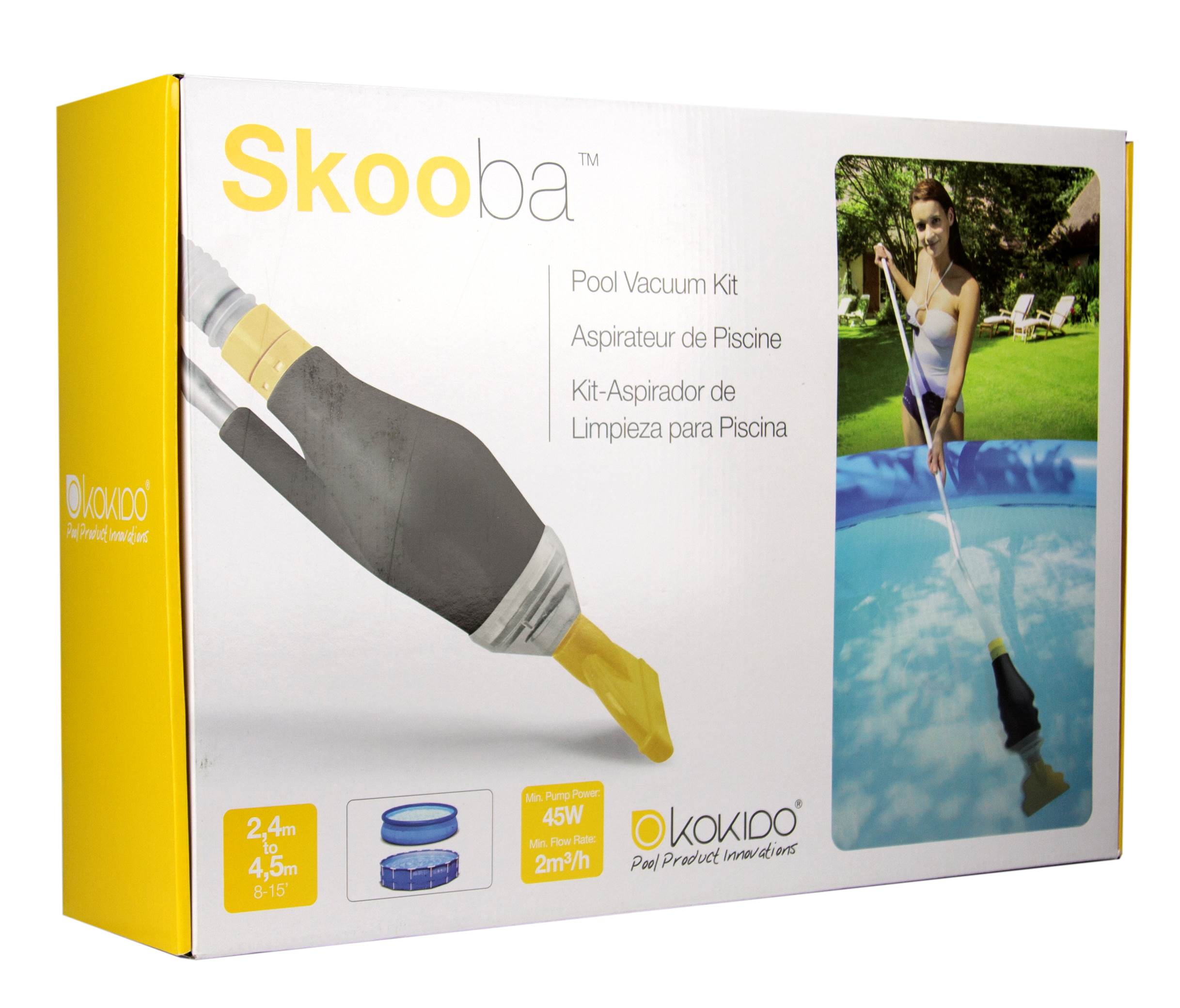 Kokido Skooba Above Ground Swimming Pool Vacuum Intex Inflatable Pools (Used)