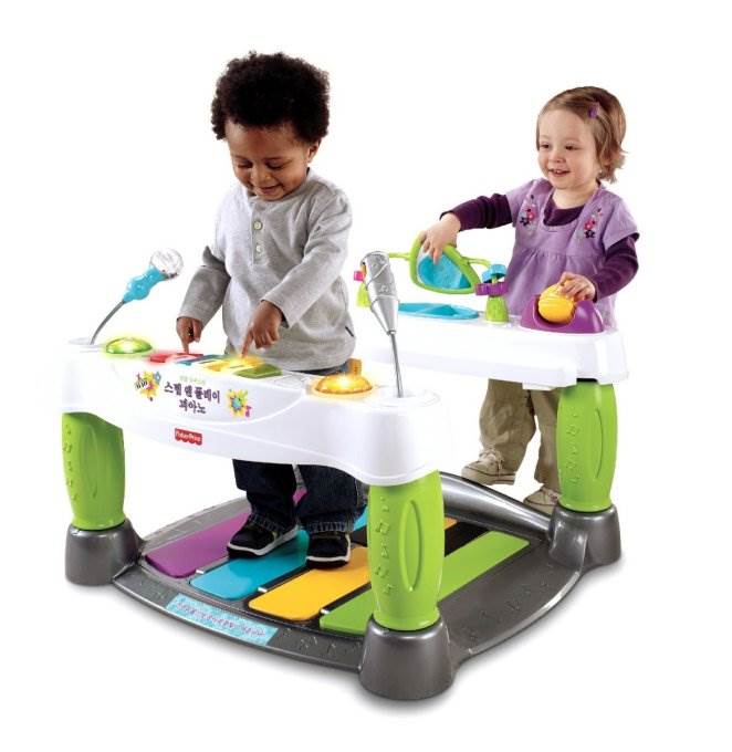 Fisher Price Little Superstar Step n' Play Baby Bouncer Piano | V4357 (Open Box)