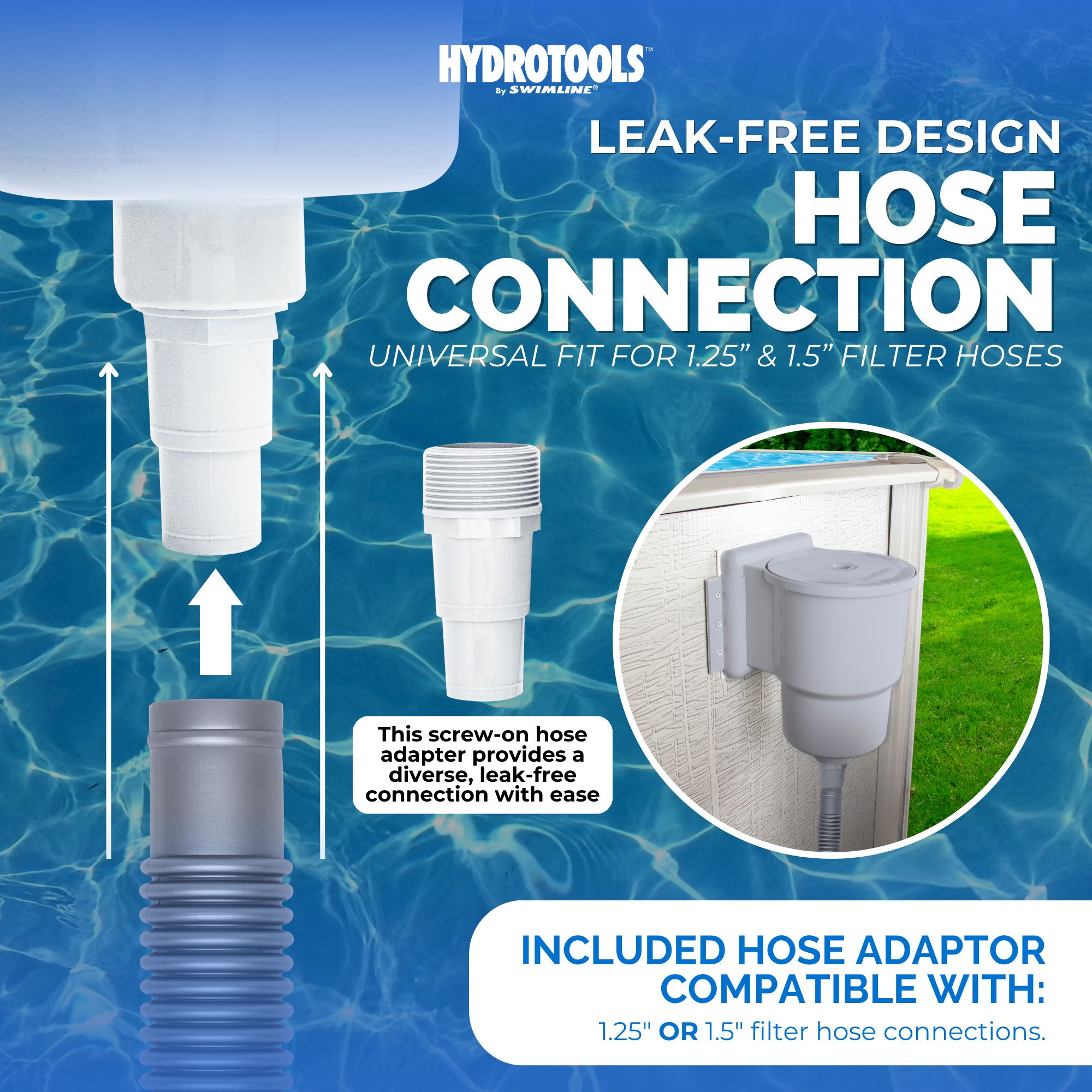 Hydro Tools Above Ground Pool Complete Standard ABS Thru-Wall Skimmer (Open Box) - VMInnovations