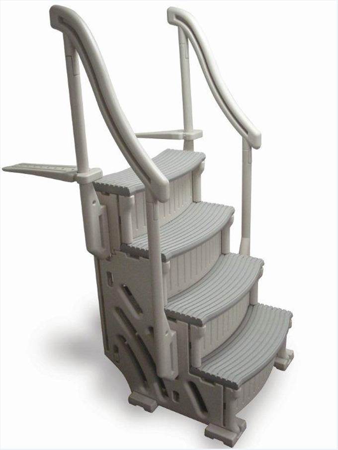 Confer Gray 4-Step Above Ground Swimming Pool Smart Step/Ladder Entry System - VMInnovations