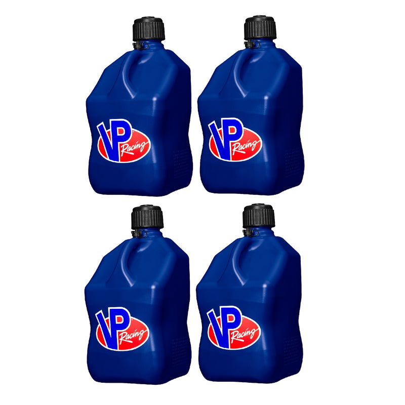 VP Racing Motorsport 5.5 Gallon Square Plastic Utility Jugs, Blue (4 Pack)