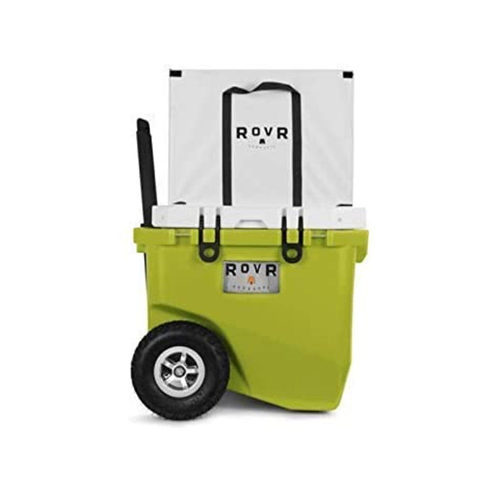 RovR RollR Portable Rolling Insulated Cooler w/ Wheels, 45 Quart, Green (Used)