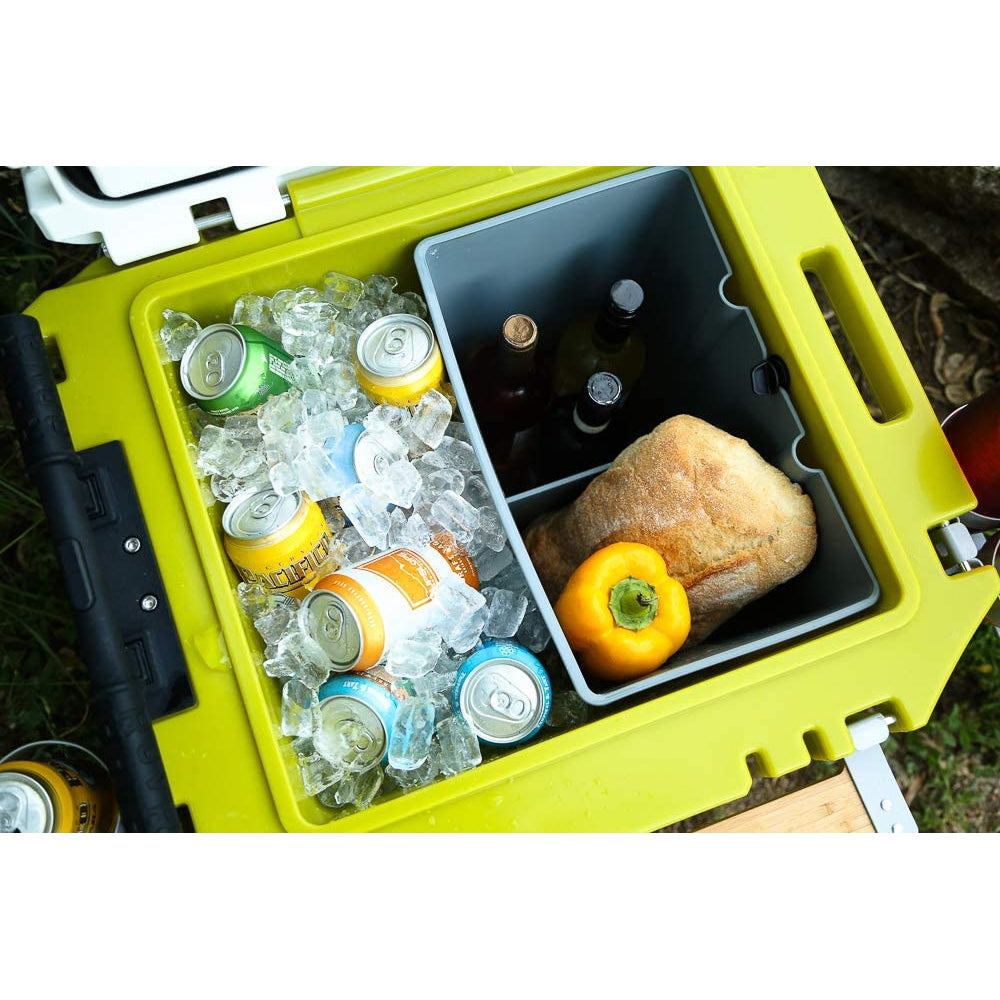 RovR RollR Portable Rolling Insulated Cooler w/ Wheels, 45 Quart, White (Used)