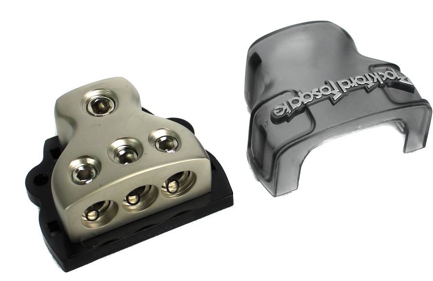 ROCKFORD FOSGATE RFD4 0/1/4-Gauge Ga AWG Car Audio Distribution Block - Open Box