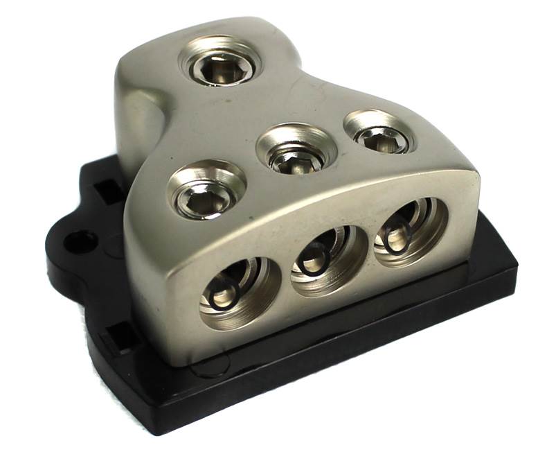 ROCKFORD FOSGATE RFD4 0/1/4-Gauge Ga AWG Car Audio Distribution Block - Open Box