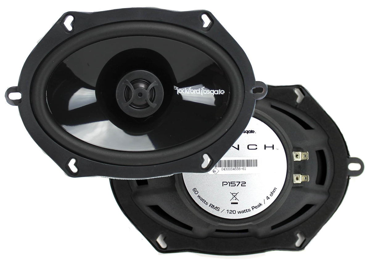 2)Rockford Fosgate 5x7" 120W 2 Way Car Coaxial Speakers Audio Stereo (Open Box)