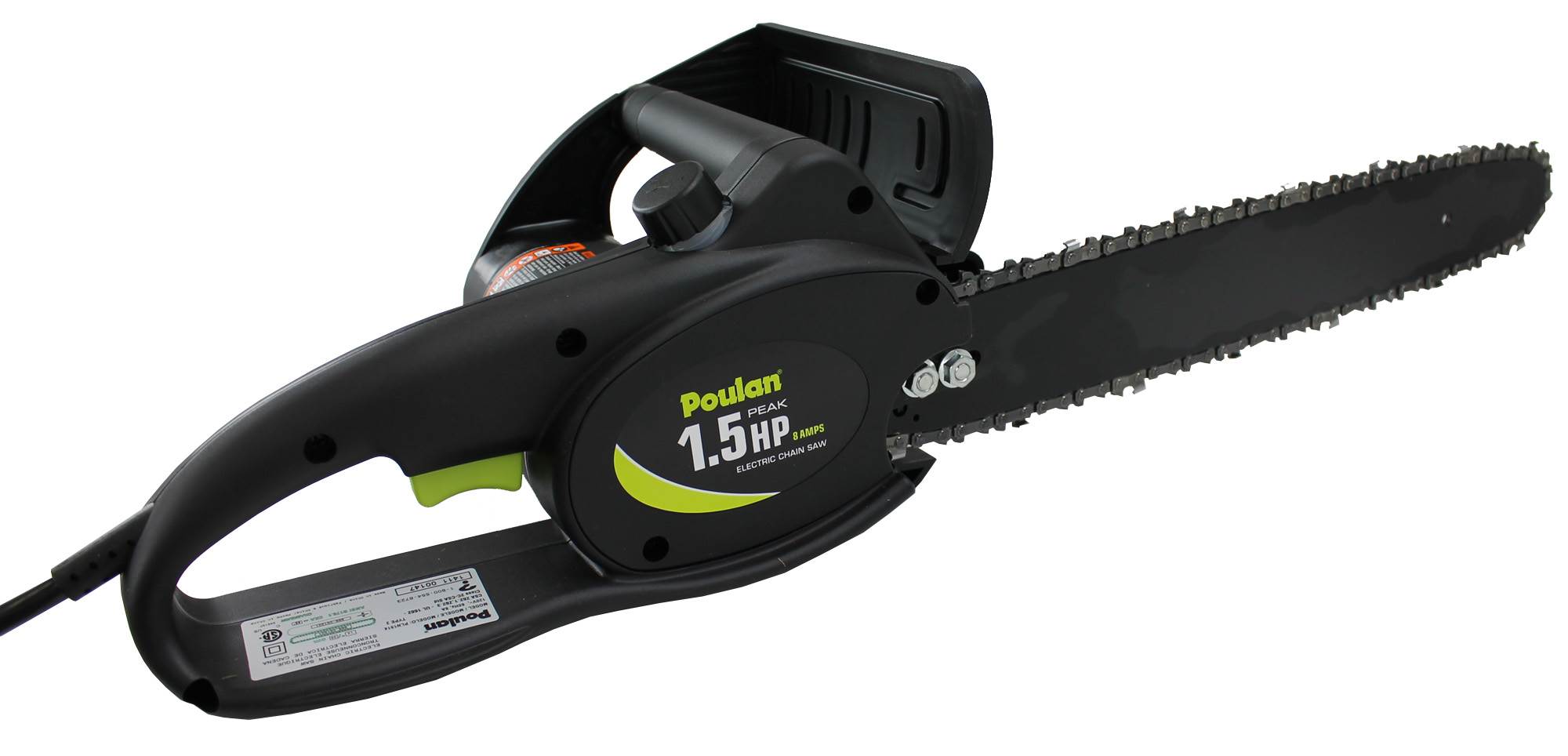 Poulan PLN1514 14" Bar 1.5hp Corded Electric Chain Saw Tree Chainsaw - Used