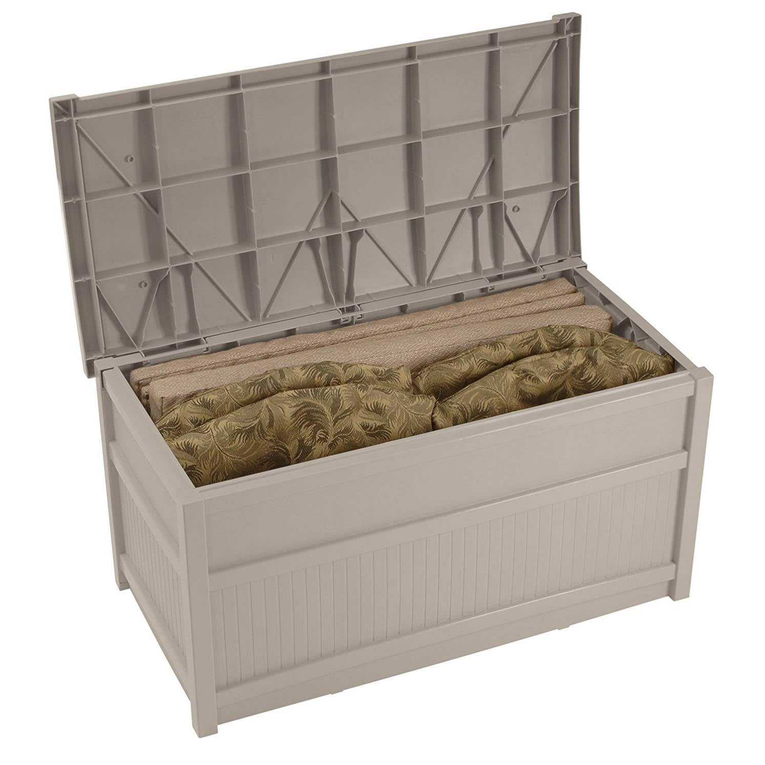 Suncast 50 Gallon Deck/ Garden Garage/Home Yard Storage Box - Taupe (Used)