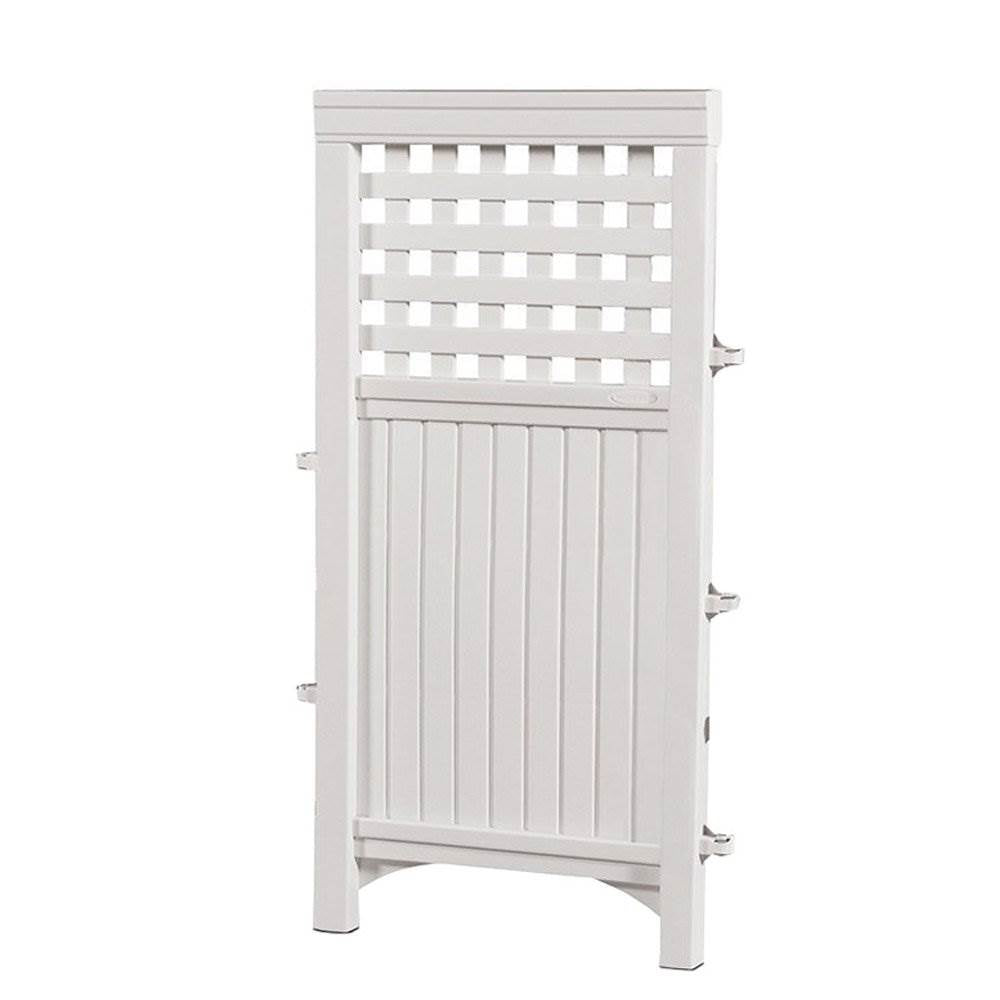 Suncast Outdoor Garden Yard 4 Panel Screen Enclosure Gated Fence, White (3 Pack) - VMInnovations