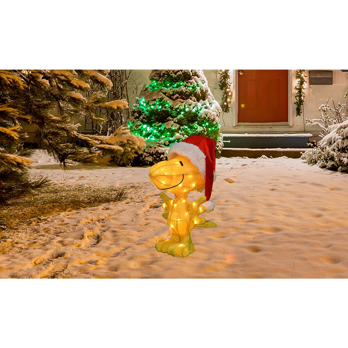 ProductWorks Peanuts 18" Woodstock 3D Prelit Christmas Decoration (Open Box)