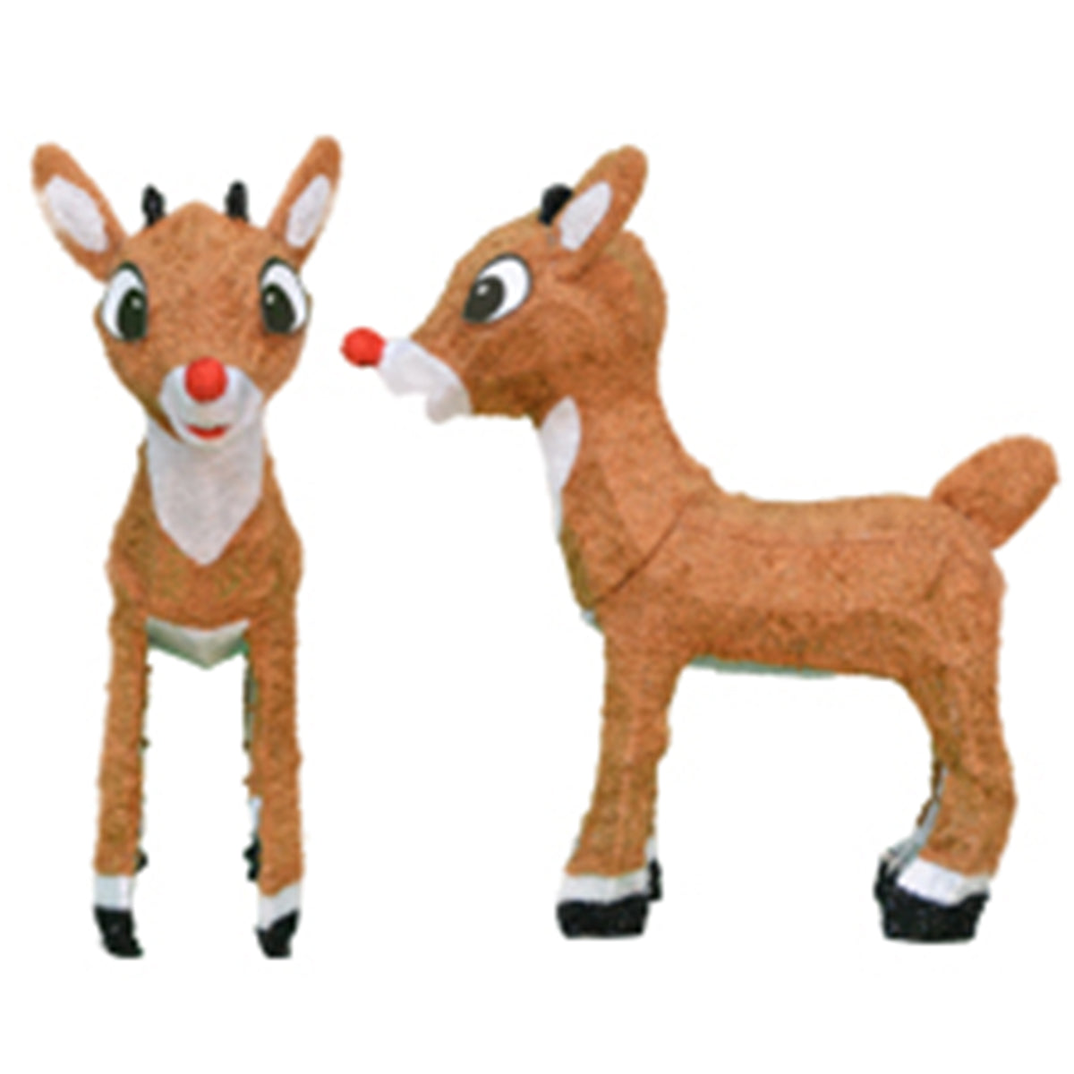 ProductWorks 18 Inch Rudolph with Red Nose 3D Pre Lit Christmas Yard Decoration