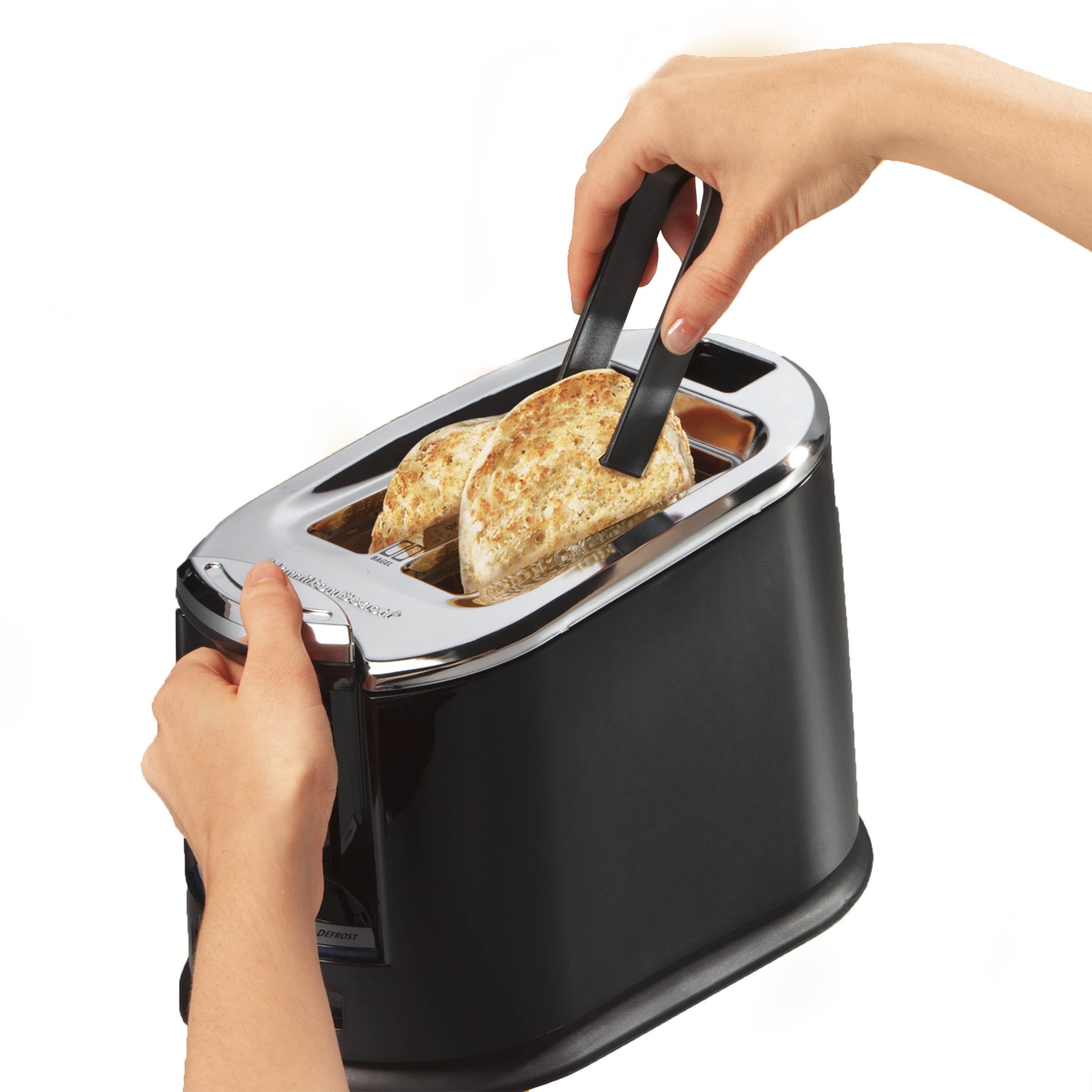 Hamilton Beach 22323 Extra-Wide 2-Slice Toaster W/ Tongs - Black (Open Box)