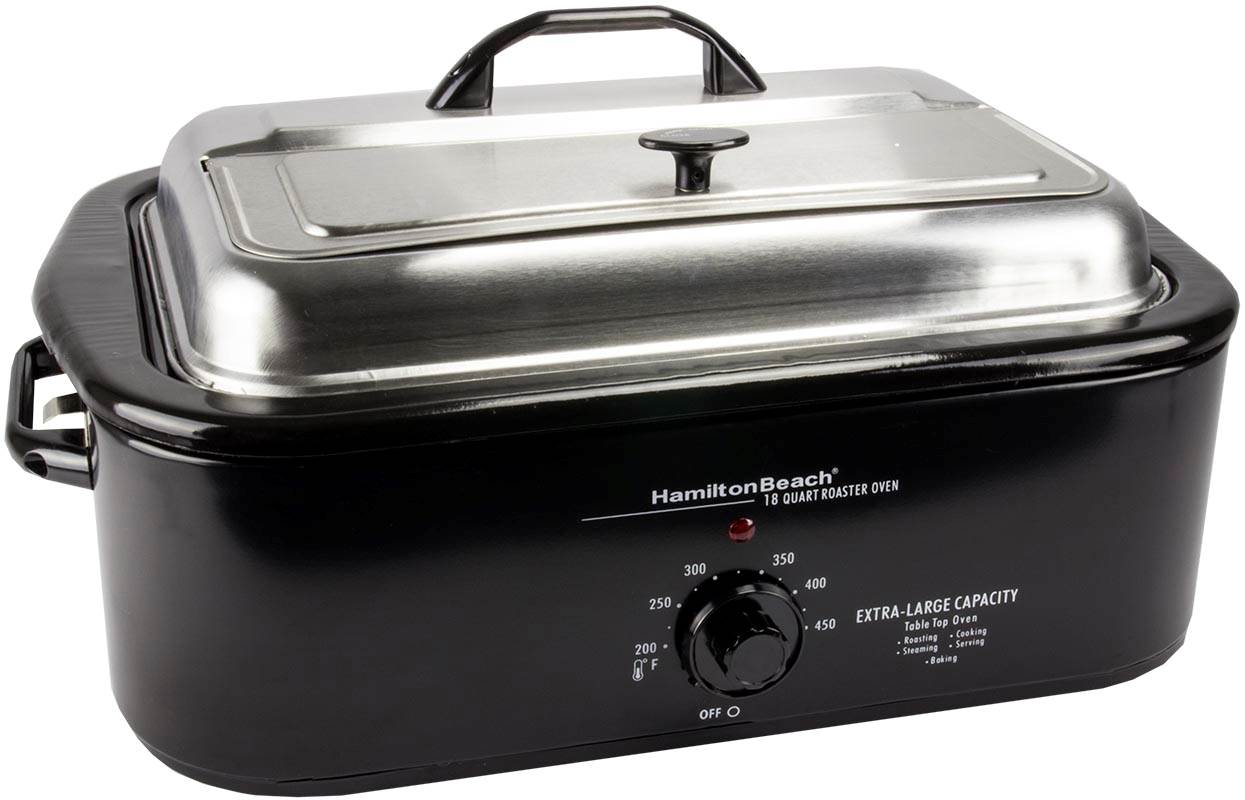 Hamilton Beach 18 Quart Roaster Oven W/Stainless Steel Lid & Pans - Open Box