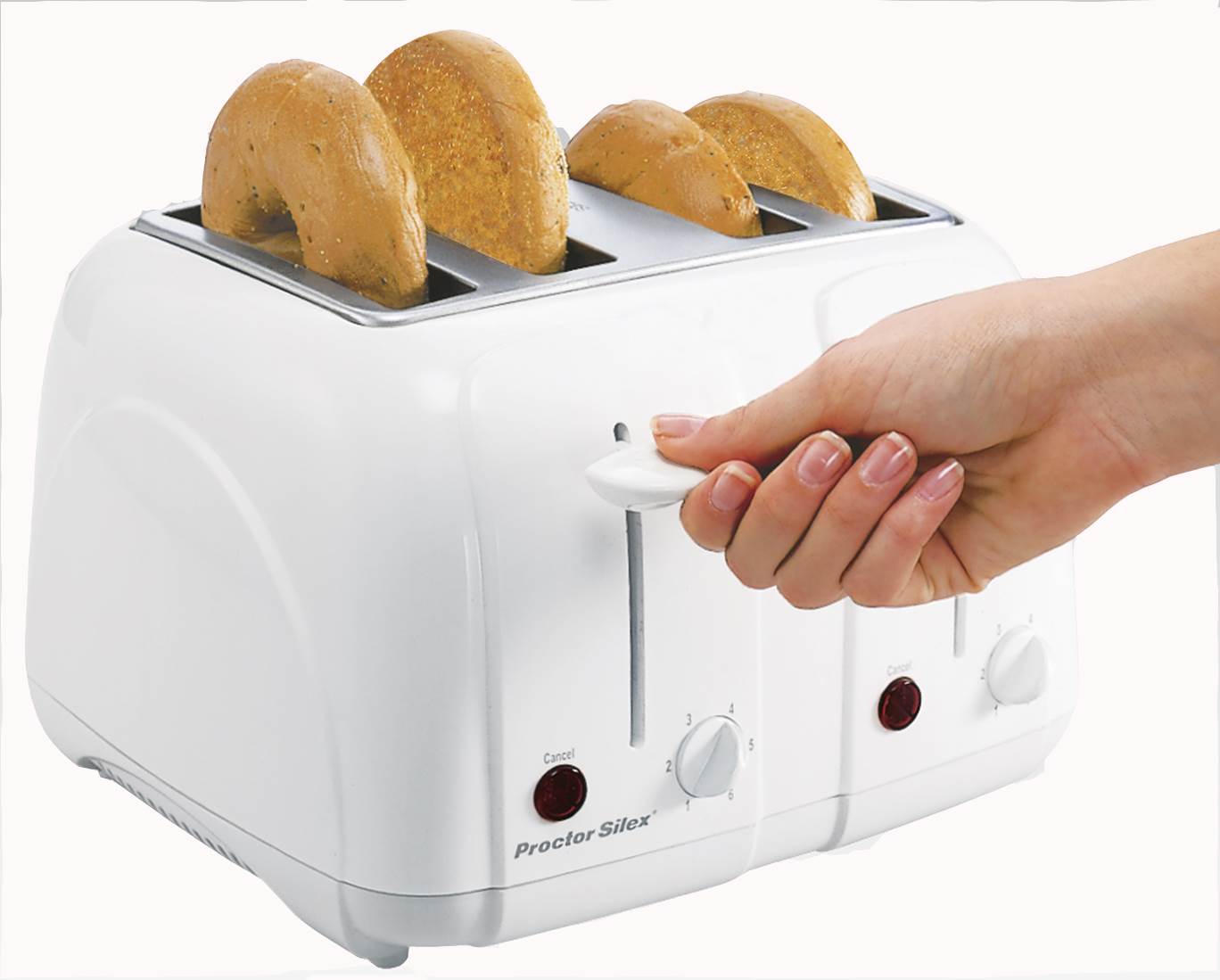 Proctor Silex Cool Touch 4-Slice Toaster Auto Shutoff(White) | 24203Y (Open Box)