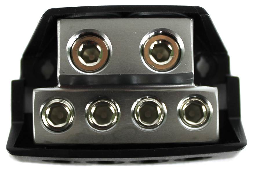 2) Kicker DB4 Distribution Blocks w/ 2) 1/0-8 Gauge Inputs and 4) 8 Ga Outputs