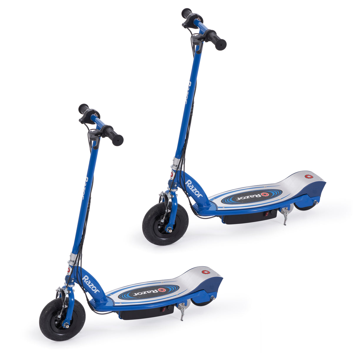 Razor E100 Kids Ride On 24V Motorized Electric Powered Scooters, Blue (2 Pack)