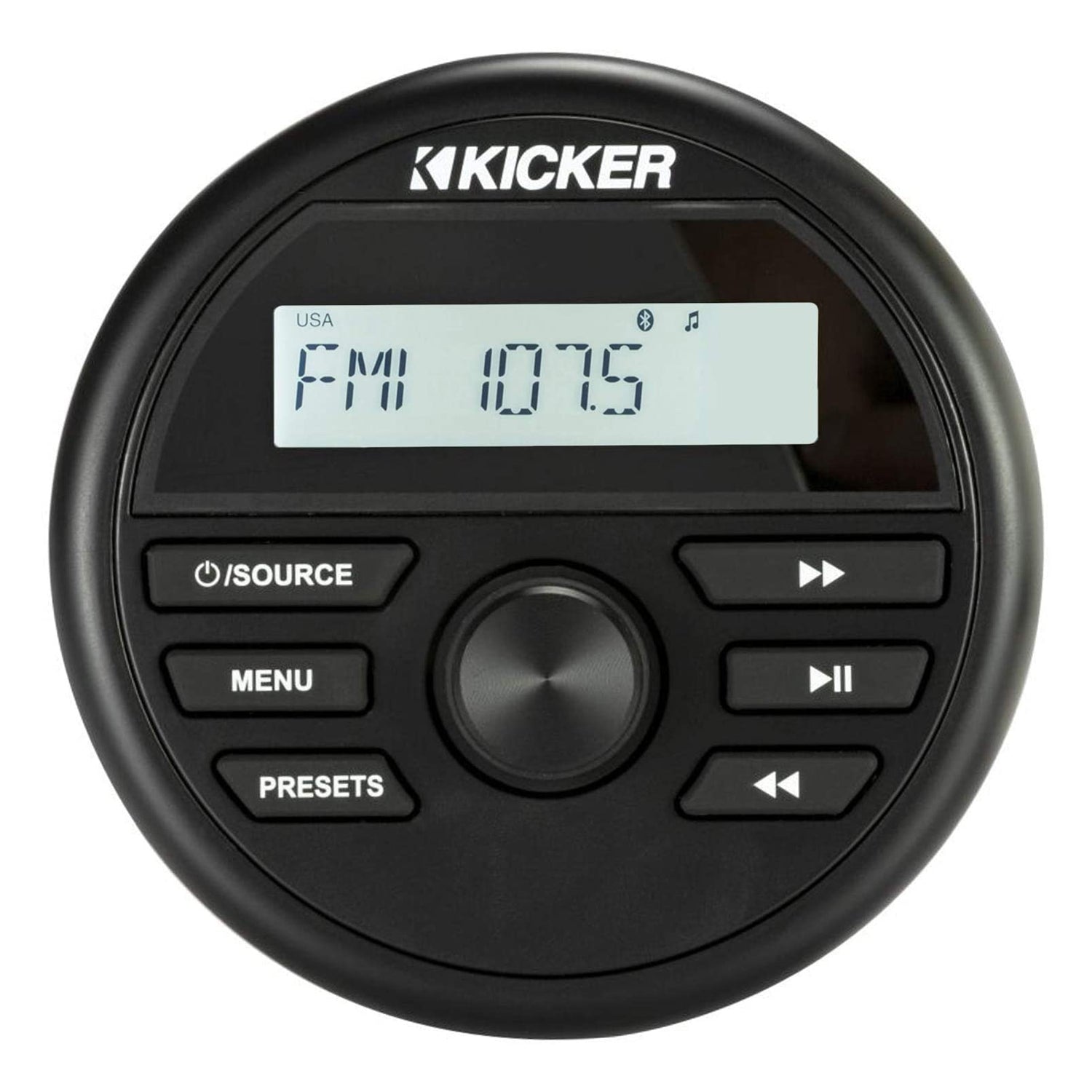 Kicker 46KMC2 Weather-Resistant Marine Grade Gauge Mount Media Center Receiver