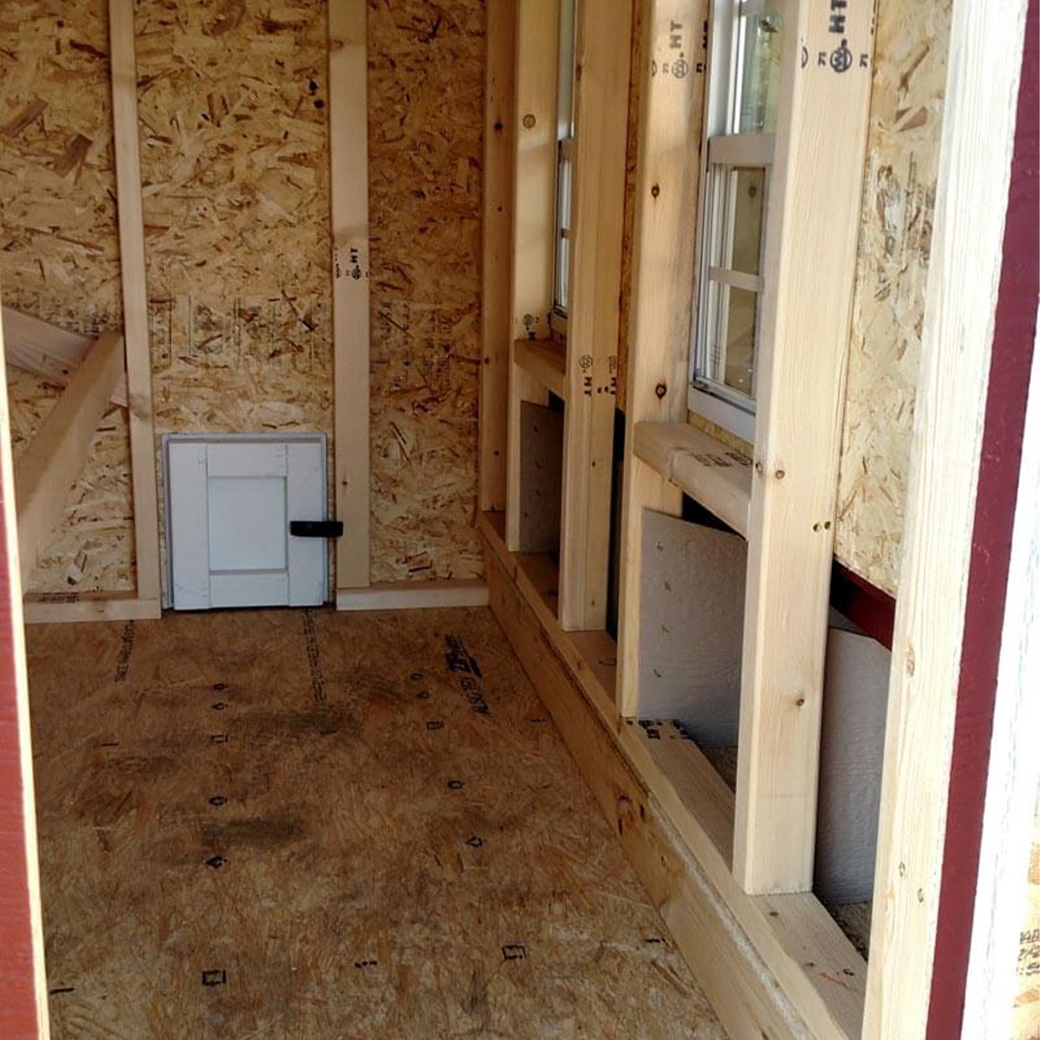 OverEZ Large Wooden Poultry Hen Chicken Coop with Nesting Boxes for 15 Chickens