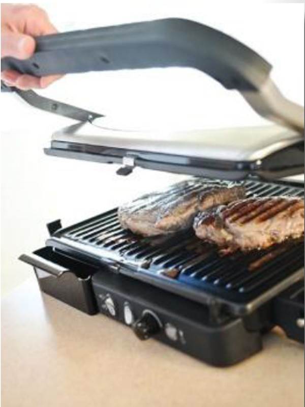 Grundig 1805301U 120 sq.in 12x10" Electric Home Kitchen Grill - Open Box