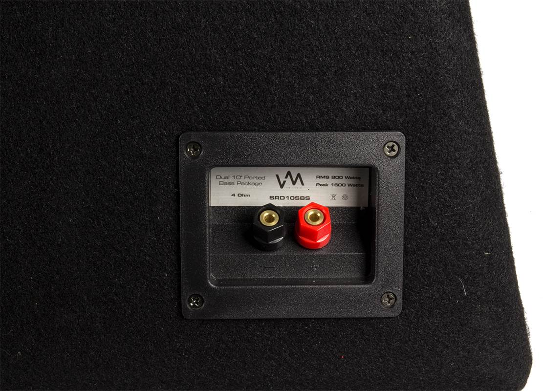 VM Audio Dual 10" Vented Port 1600 Watt Sub Bass Package w/Amp+Wiring (Open Box)