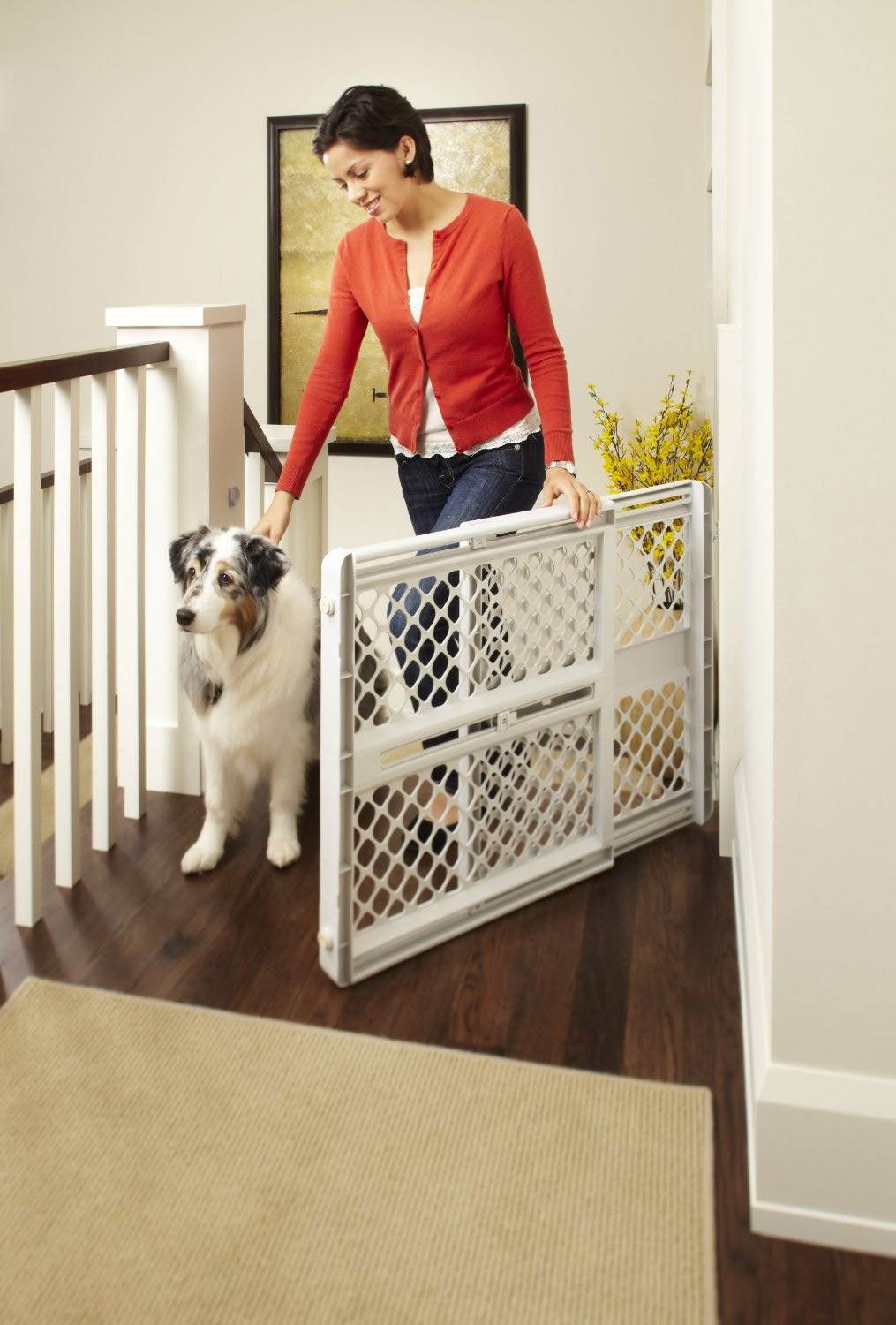 North States Supergate Ergo Baby/Child Safety Pet Gate - Ivory - Lightly Used