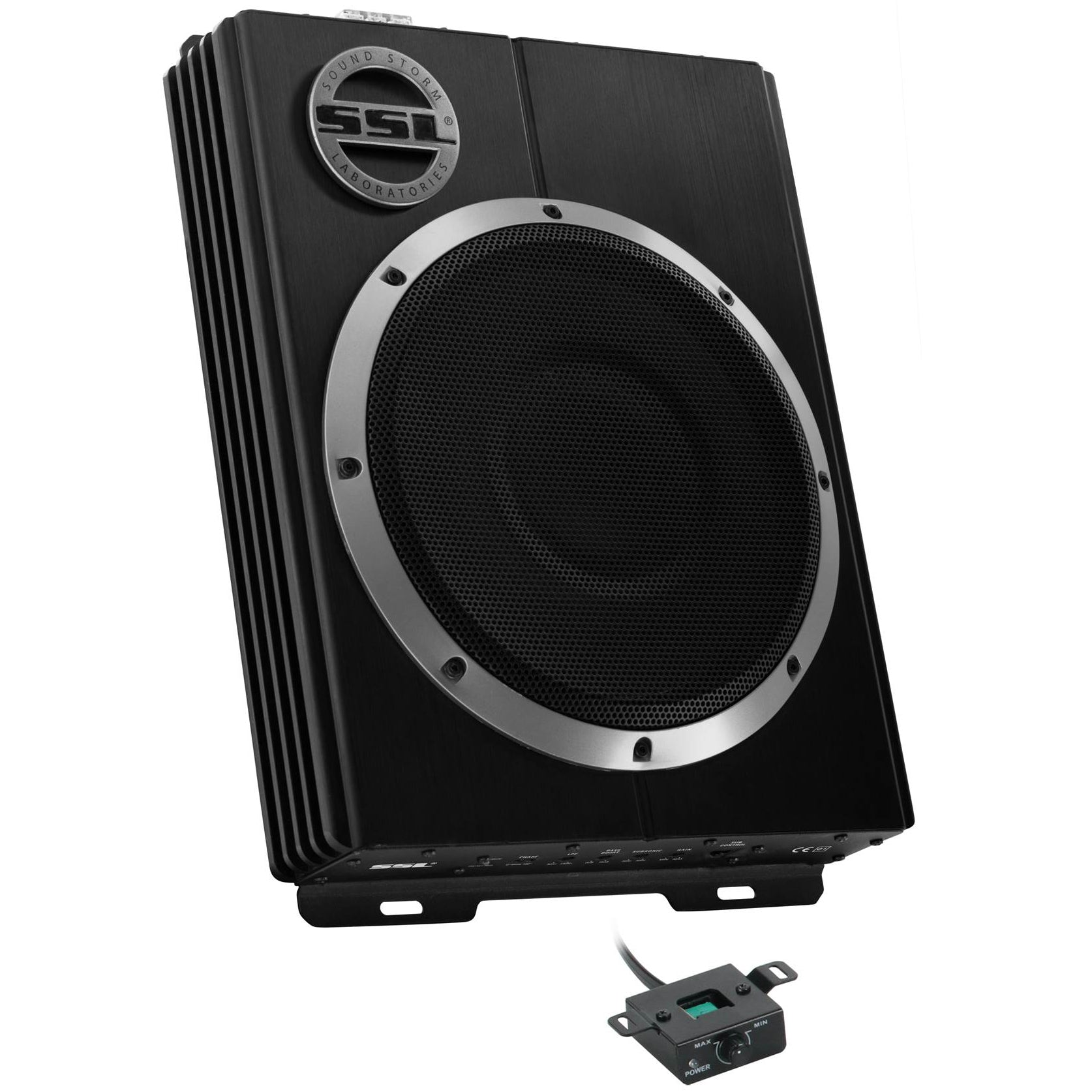 SOUNDSTORM LOPRO10 10" 800W Car Under Seat Powered Subwoofer & Installation Kit