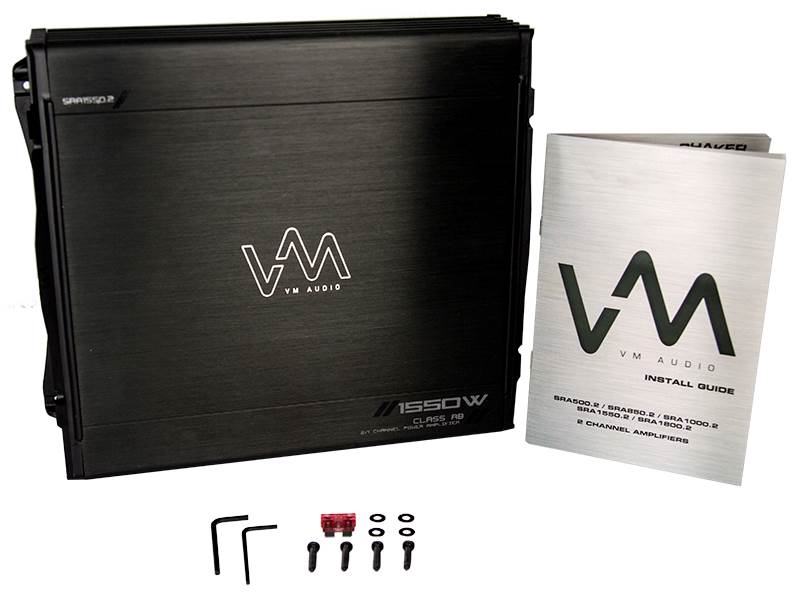 VM Audio Car Stereo Kit 1000W Sub 1550W 2 Channel Amplifier Capacitor Wiring Kit