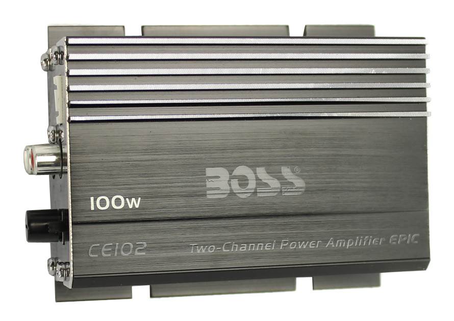Boss CE102 100W 2-Ch Car/Motorcycle/ATV Audio Power Amplifier + 8 Gauge Amp Kit