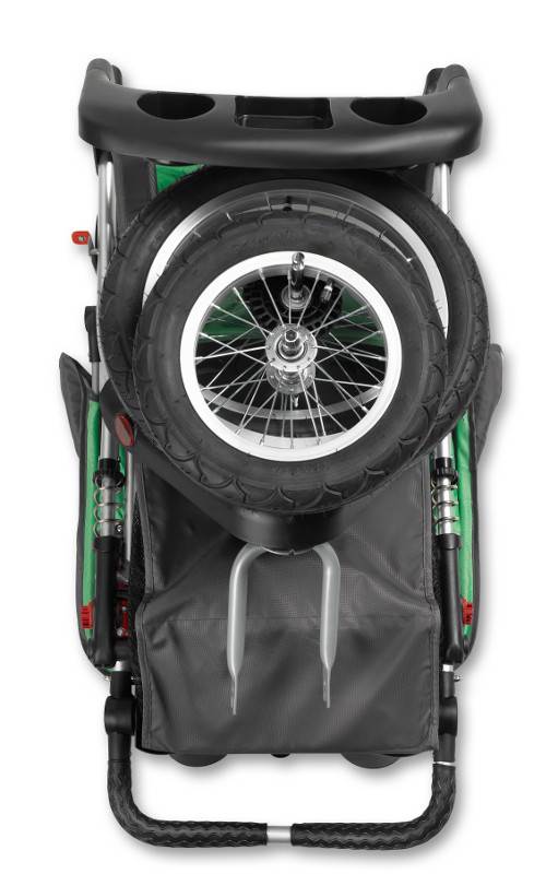 Schwinn Turismo Single Baby Swivel Jogging Stroller - Green/Black - Open Box