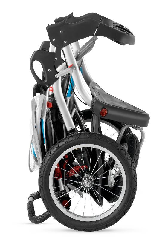 Schwinn Turismo Single Baby Swivel Jogging Stroller - Gray/Blue - Open Box