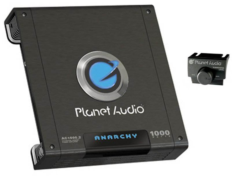 PLANET AUDIO AC1000.2 1000W 2 Channel Car Amplifier Amp AC10002 + 8 Ga Amp Kit
