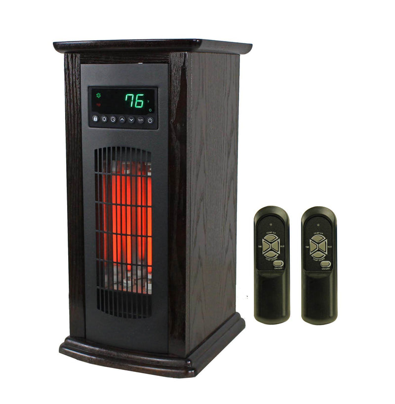 LifeSmart 1500W Portable 21" Electric Infrared Quartz Tower Space Heater, Indoor