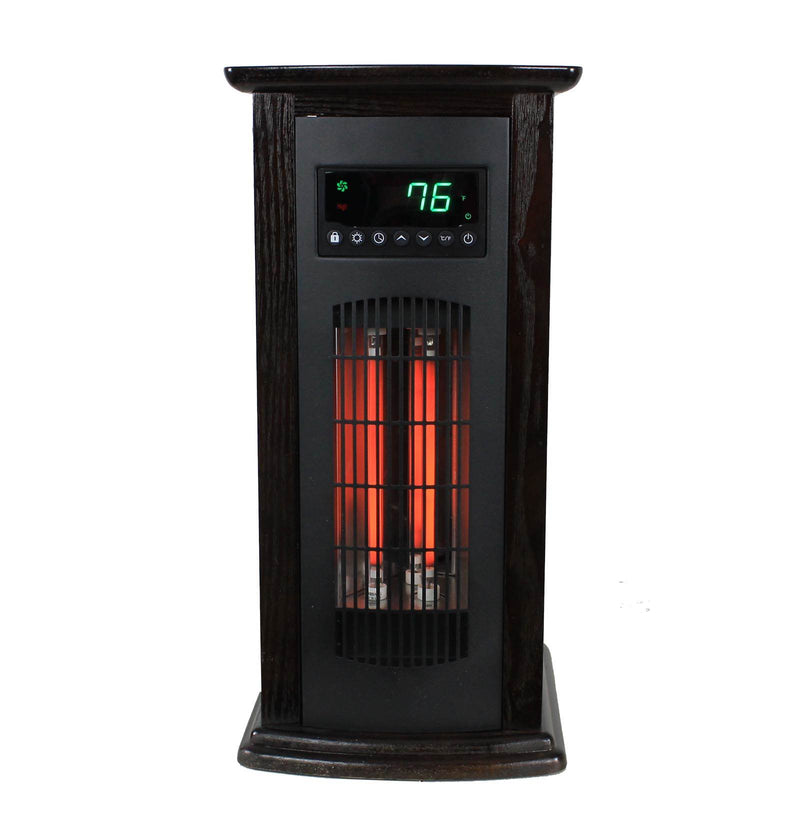 LifeSmart 1500W Portable 21" Electric Infrared Quartz Tower Space Heater, Indoor