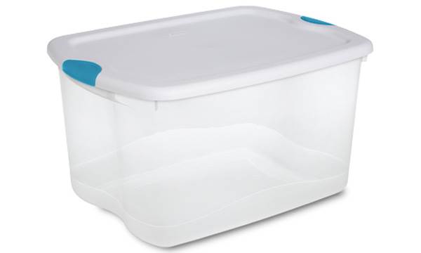 Sterilite 18888004 66-Quart Clear Tote Box W/Latching Container Lid (Open Box)