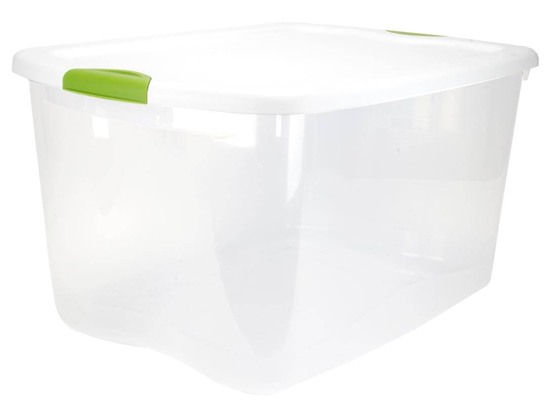 Sterilite 18888004 66-Quart Clear Tote Box W/Latching Container Lid (Open Box)