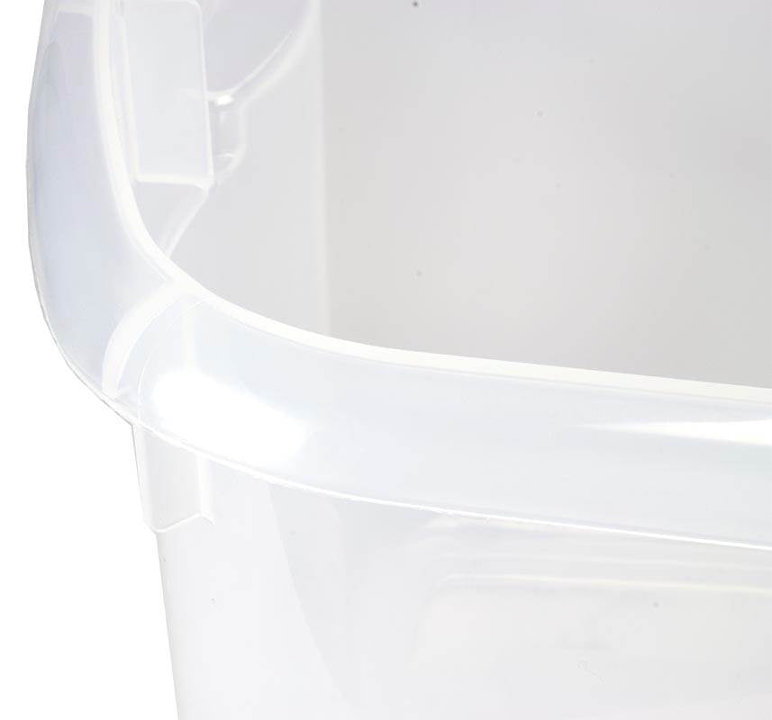 4)Sterilite 18888004 66-Quart Clear Tote Box W/Latching Container Lid (Open Box)