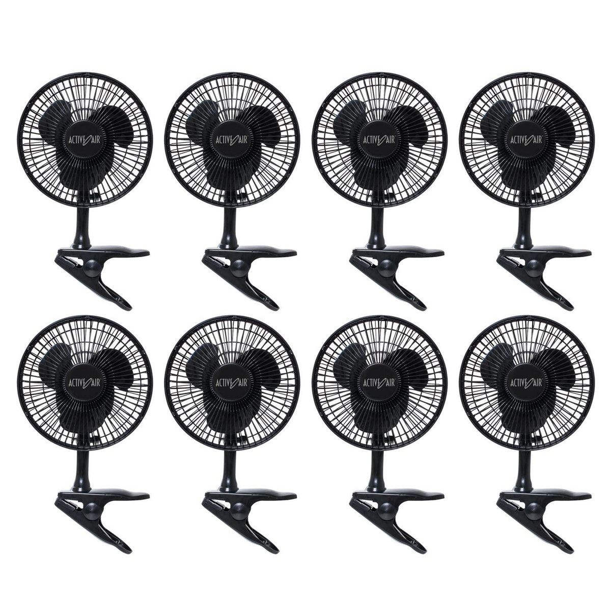 (8) Active Air 6" 5W Magnetic Drive Clip On Grow Fans w/ Brushless Motor | HORF6